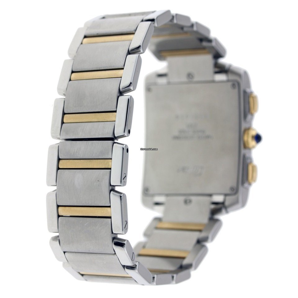 IMG_9081 Cartier Tank Francaise Womens watch Quartz Gold Steel CRW51004Q4 Replica 4