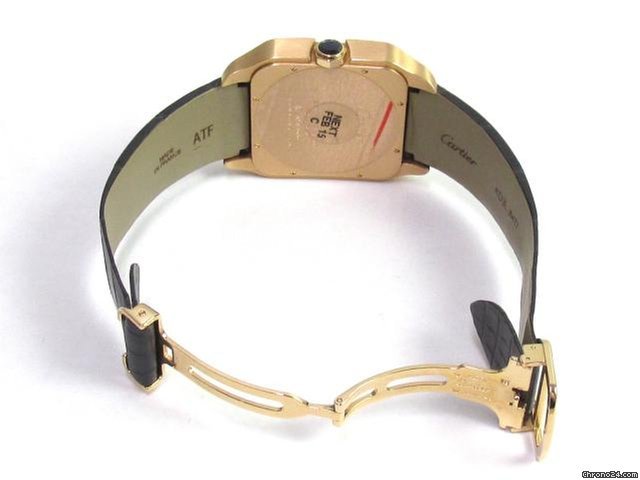 IMG_9081 Cartier Santos Dumont Mens watch Unisex Manual winding Rose gold W2020068 Replica 4
