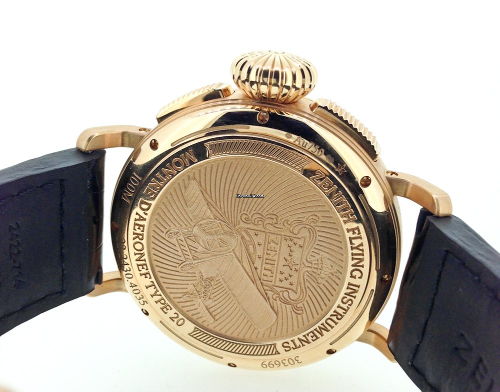 IMG_9081 Zenith Pilot Type 20 Tourbillon Mens watch Unisex Automatic Rose gold 22.2430.4035 29C714 Replica 4
