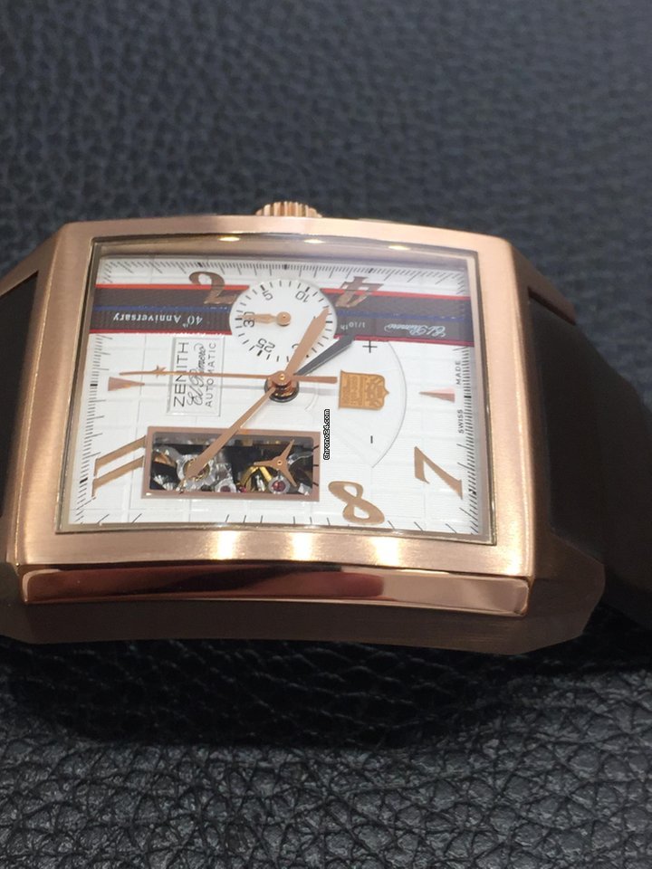 IMG_9081 Zenith Mens watch Unisex Automatic Rose gold 18 0550 4021 Replica 4