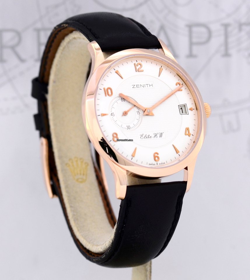 IMG_9081 Zenith Elite Mens watch Unisex Manual winding Rose gold 17-1125-680 Replica 4