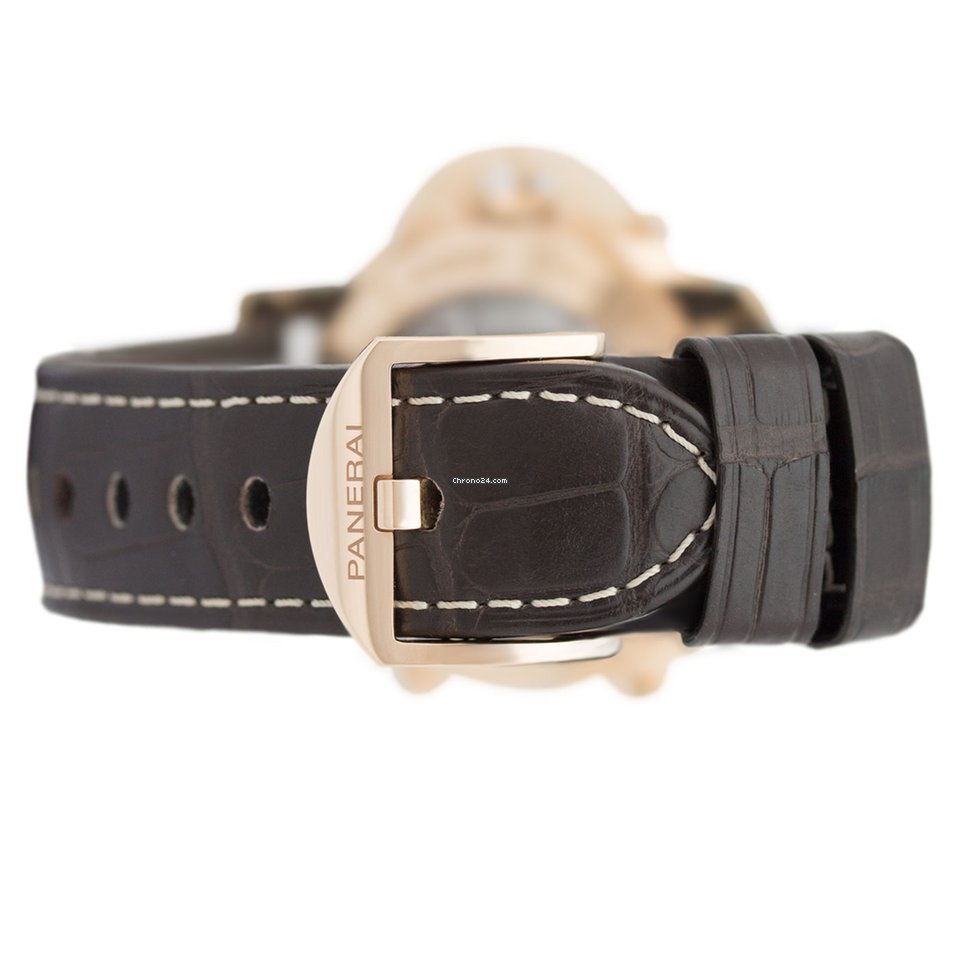 IMG_9081 Panerai Luminor 1950 3 Days Chrono Flyback Mens watch Unisex Automatic Red gold PAM00525 or PAM525 Replica 4