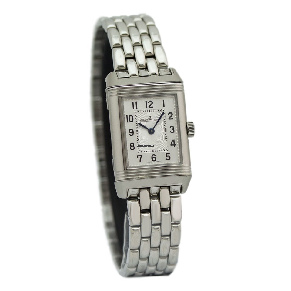 IMG_9081 Jaeger-LeCoultre Reverso Classic Small Duetto Womens watch Manual winding Steel Q2668130 or 2668130 Replica 4