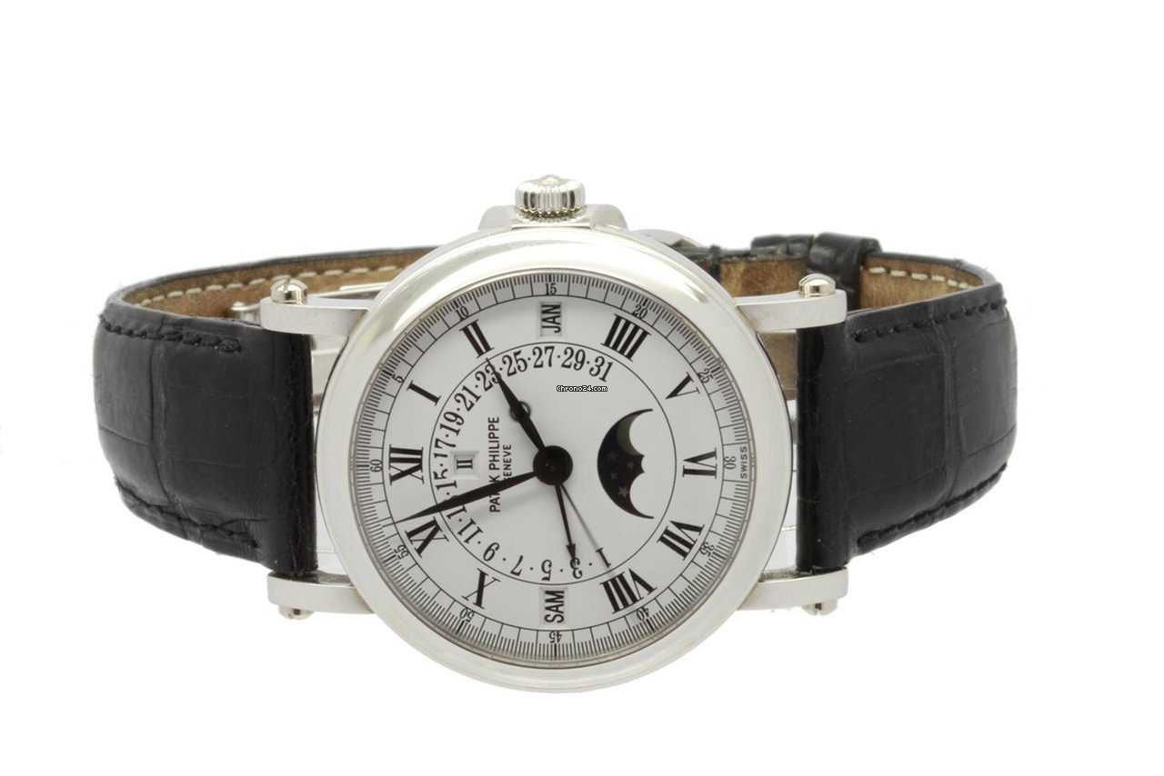 IMG_9081 Patek Philippe Perpetual Calendar Mens watch Unisex Automatic Platinum 5059P-011 Replica 4