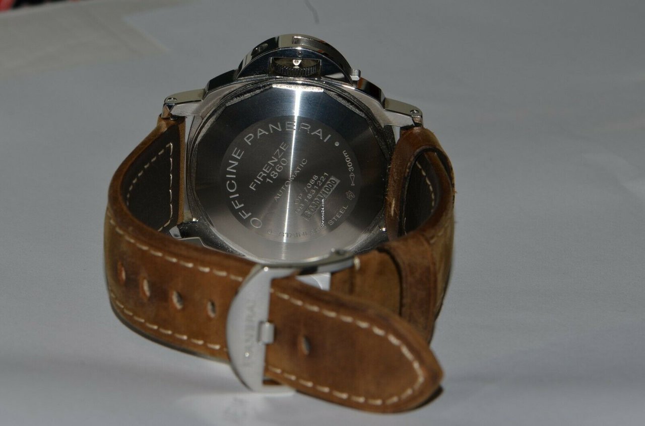 IMG_9081 Panerai Luminor GMT Automatic Mens watch Unisex Automatic Steel PAM01088 Replica 4