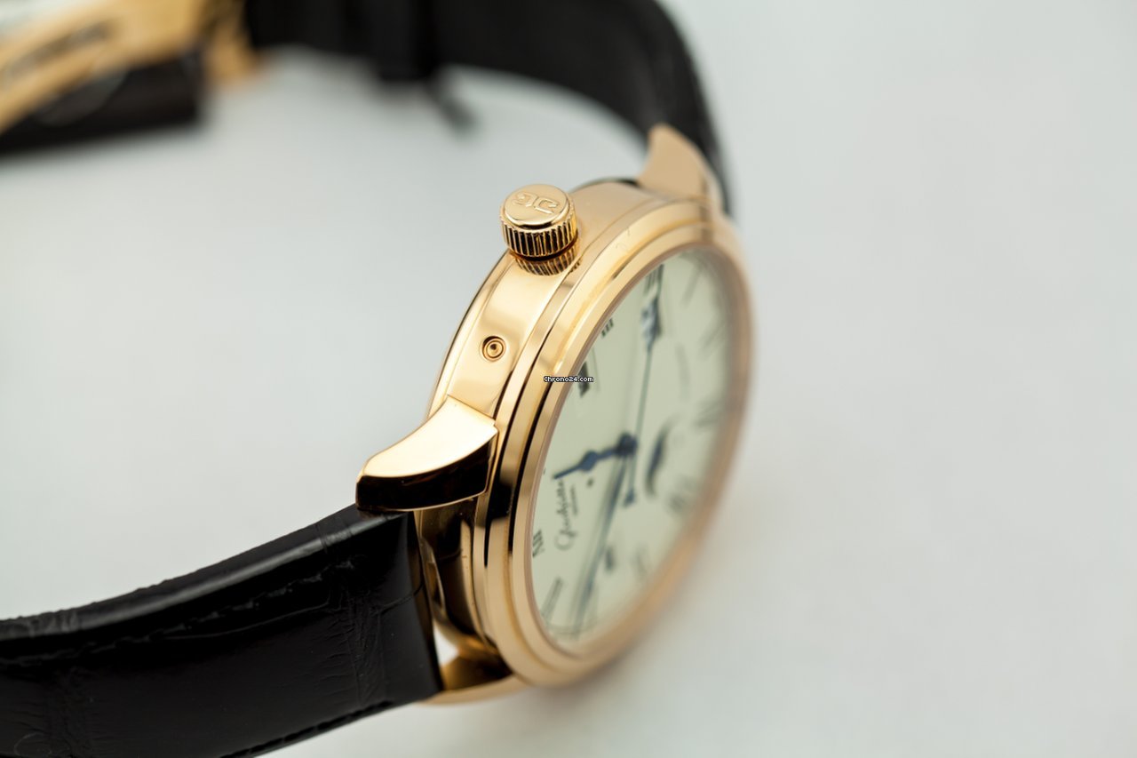 IMG_9081 Glashutte Original Senator Perpetual Calendar Mens watch Unisex Automatic Red gold 100-02-22-05-05 Replica 4