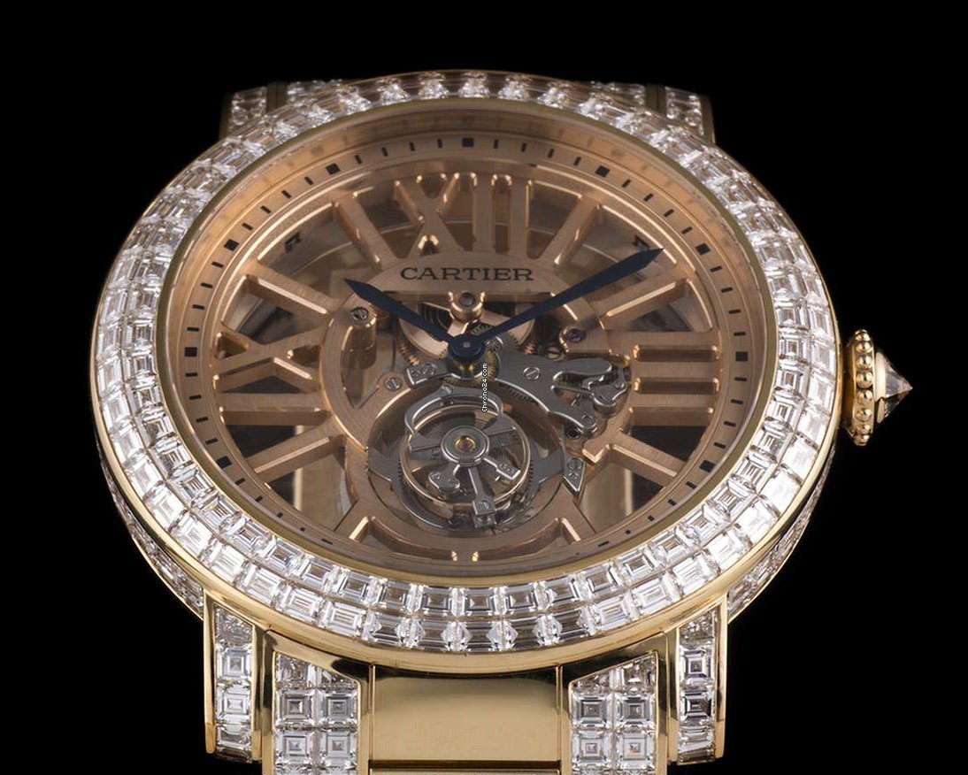 IMG_9081 Cartier Rotonde de Cartier Mens watch Unisex Manual winding Rose gold CRHPI00507 Replica 4