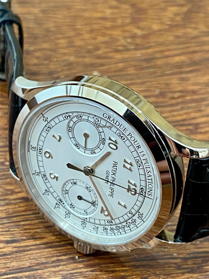Patek Philippe Chronograph Mens watch Unisex Manual winding White gold 5170G Replica 4