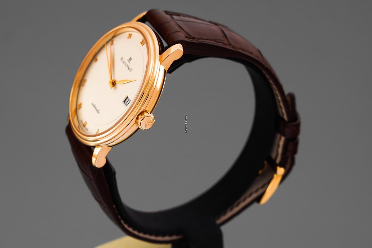 IMG_9081 Blancpain Villeret Ultra-Slim Mens watch Unisex Automatic Rose gold 6223-3642-55 Replica 4