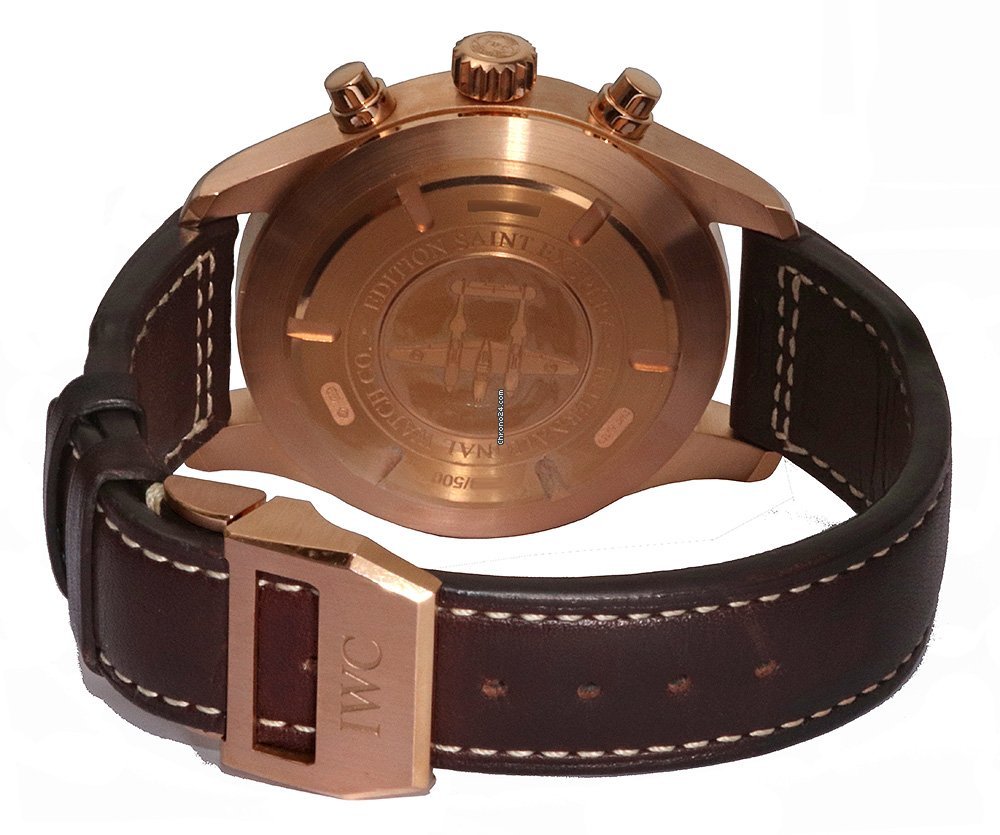 IWC Pilot Chronograph Mens watch Unisex Automatic Rose gold IW387805 Replica 4