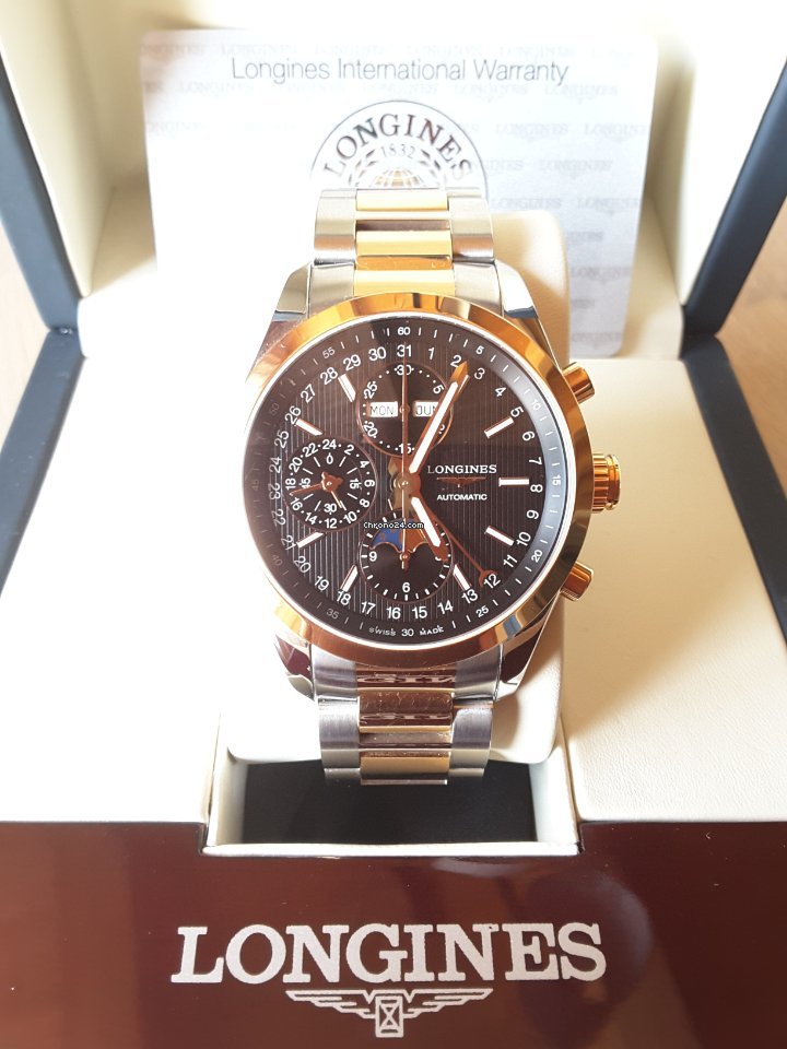 IMG_9081 Longines Conquest Classic Mens watch Unisex Automatic Gold Steel L2.798.5.52.7 Replica 4