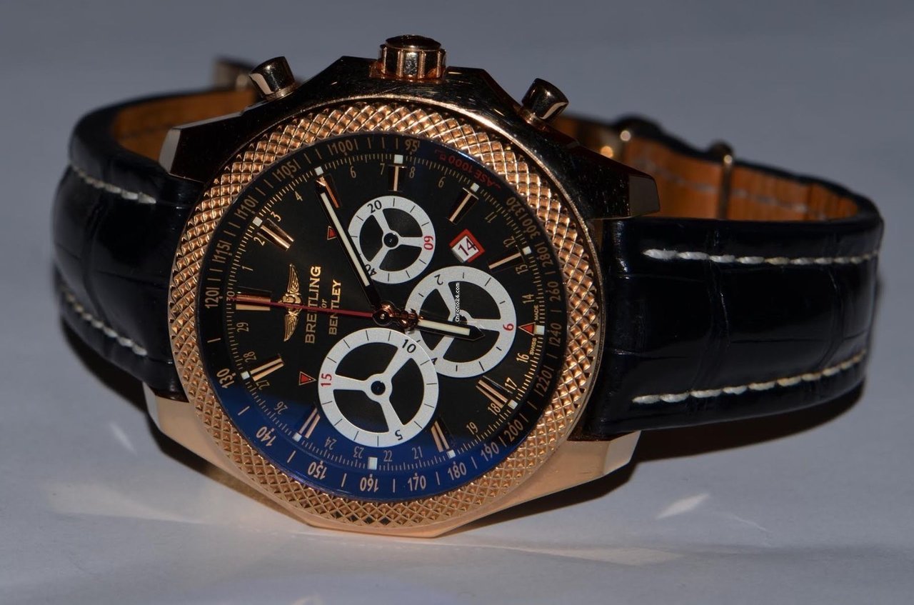 IMG_9081 Breitling Bentley Barnato Mens watch Unisex Automatic Rose gold R25366 Replica 4