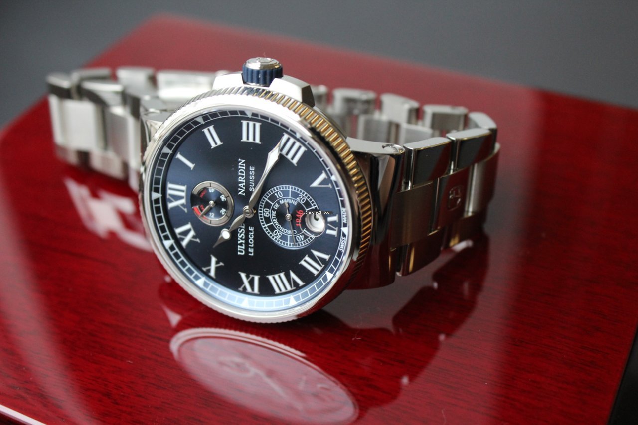IMG_9081 Ulysse Nardin Marine Chronometer Manufacture Mens watch Unisex Automatic Steel 1183-122-7M 43 Replica 4