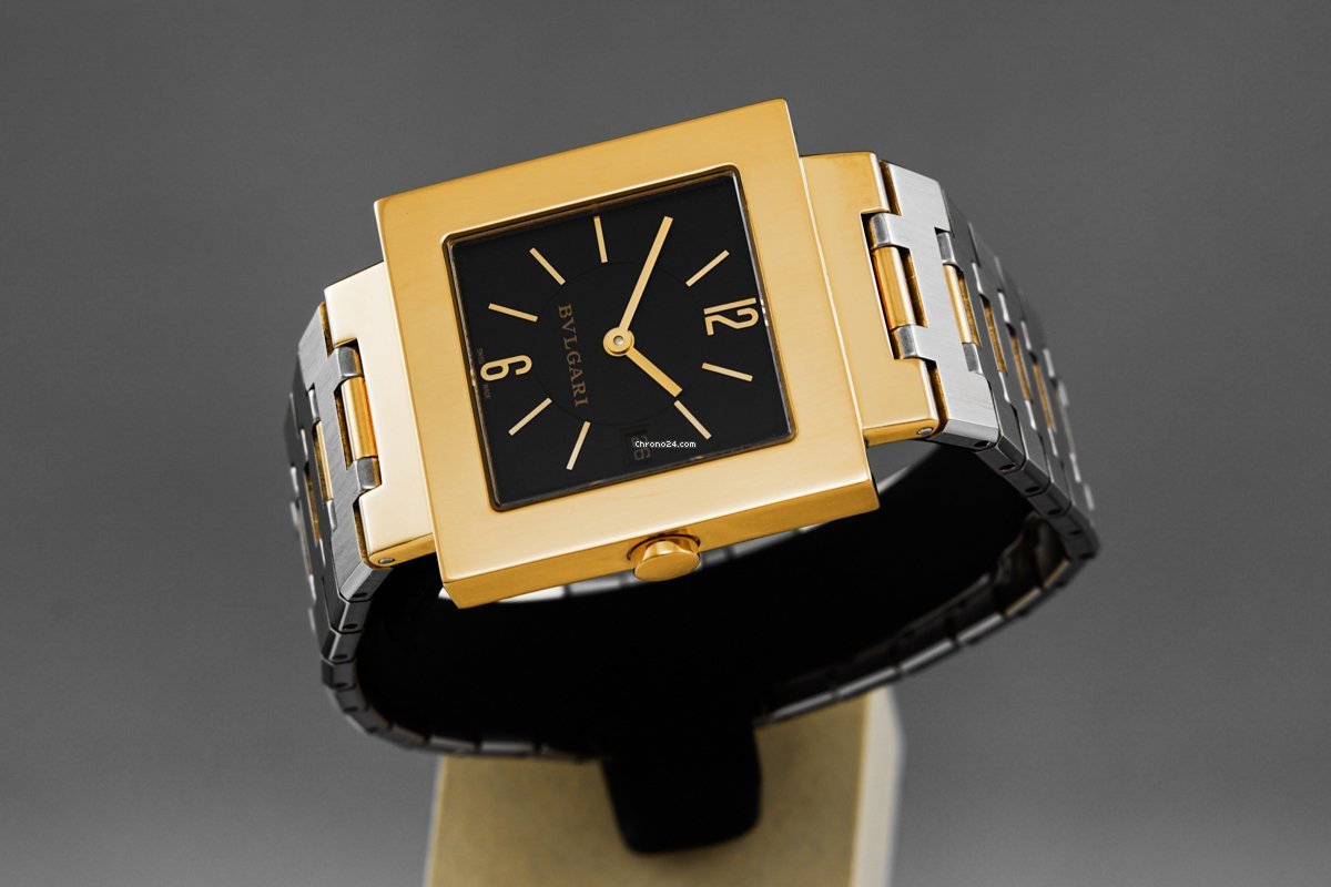IMG_9081 Bulgari Quadrato Mens watch Unisex Quartz Yellow gold SQ 29 G Replica 4