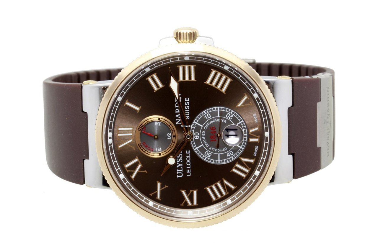 IMG_9081 Ulysse Nardin Marine Chronometer 43mm Mens watch Unisex Automatic Gold Steel 265-67 Replica 4