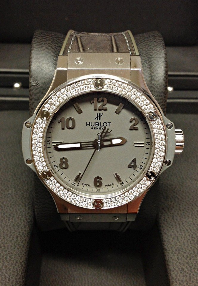 IMG_9081 Hublot Big Bang 38 mm Womens watch Quartz Steel 361.ST.5010.LR.1104 Replica 4