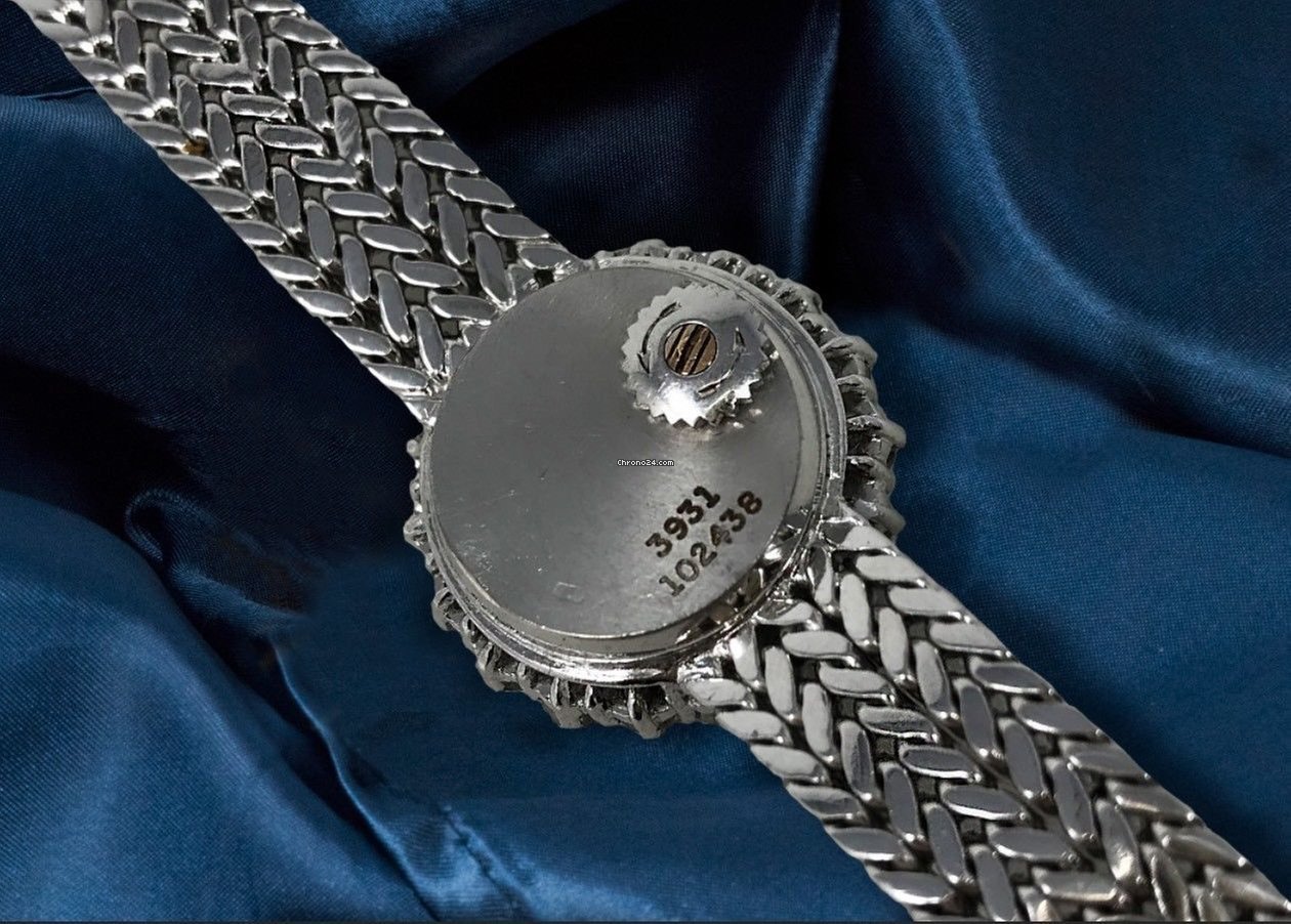 Piaget Womens watch Manual winding White gold 1970s Piaget 18kt 2.25 Diamond Bracelet Watch Replica 4