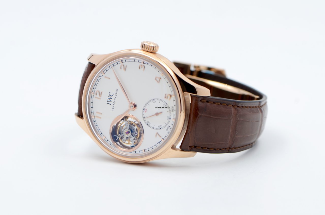IWC Portuguese Tourbillon Mens watch Unisex Manual winding Red gold IW546302 Replica 4