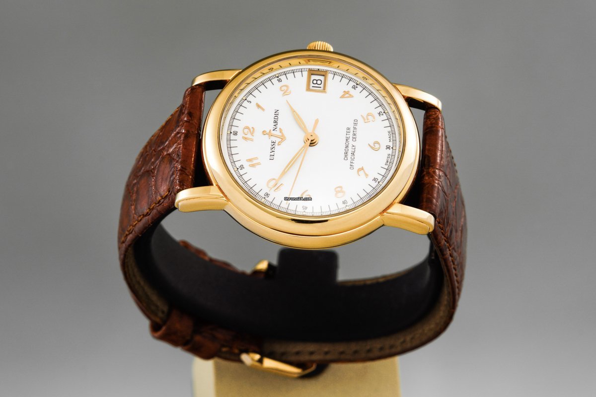 IMG_9081 Ulysse Nardin San Marco Womens watch Automatic Yellow gold 131-88 Replica 4