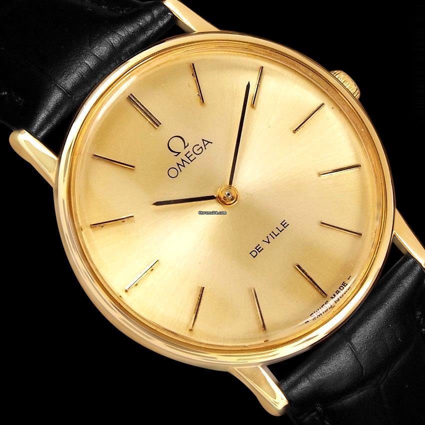 Omega De Ville Mens watch Unisex Manual winding Gold Steel 6332 Replica 4