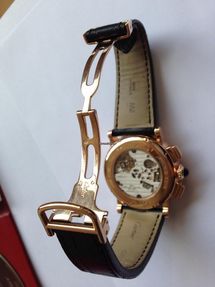 IMG_9081 Cartier Rotonde de Cartier Mens watch Unisex Automatic Rose gold W1555951 Replica 4