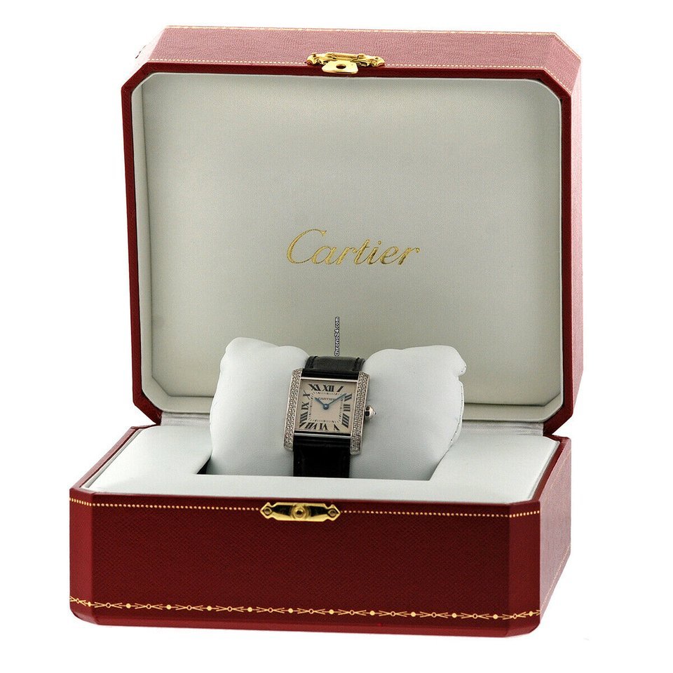 IMG_9081 Cartier Tank Francaise Womens watch Quartz White gold WE101751 Replica 4