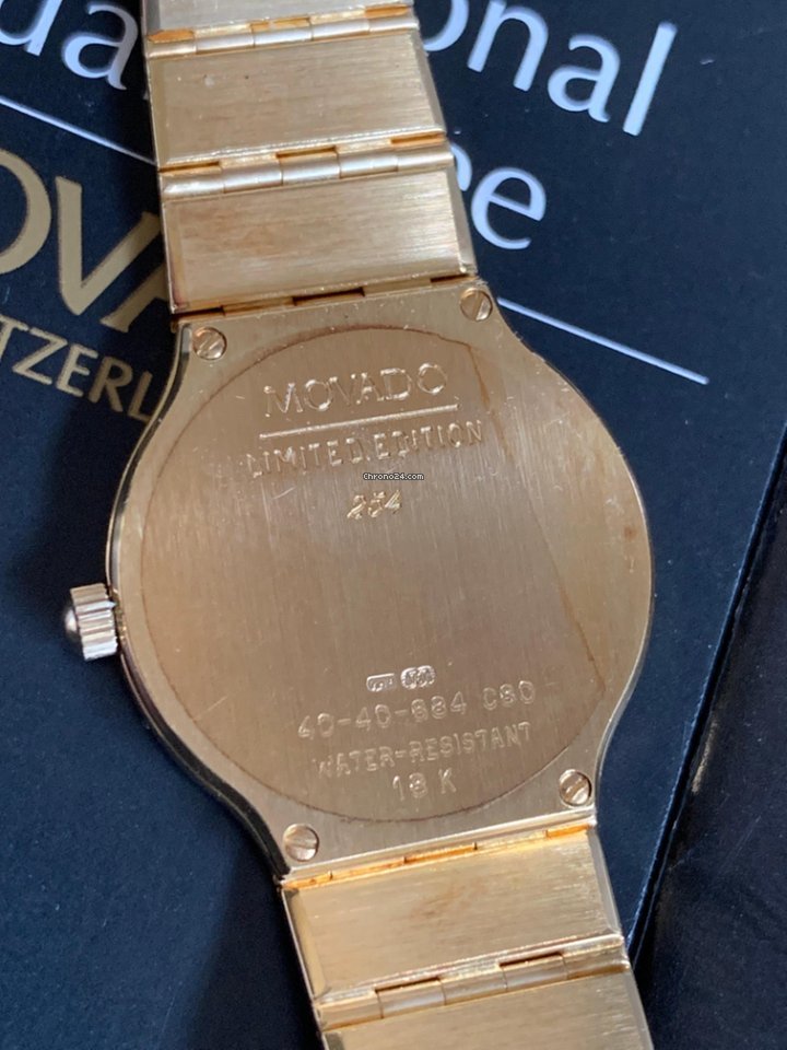 IMG_9081 Movado Museum Womens watch Quartz Yellow gold ref.Saphire n C80 - 40-40-884 RGlox - LTD ref. n 254 Replica 4