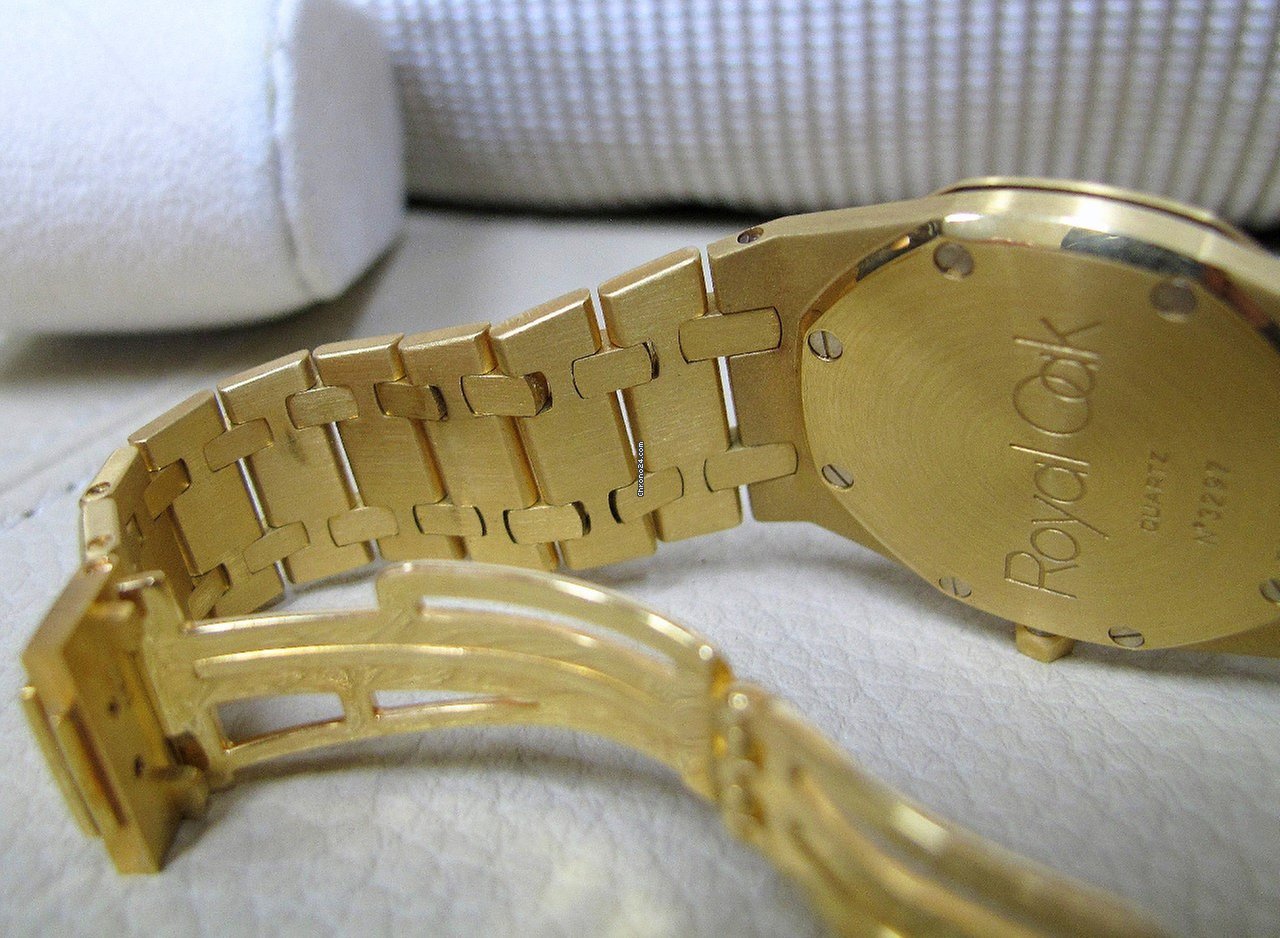IMG_9081 Audemars Piguet Royal Oak Mens watch Unisex Quartz Yellow gold 56175.BA.OO.0789BA.03 Replica 4