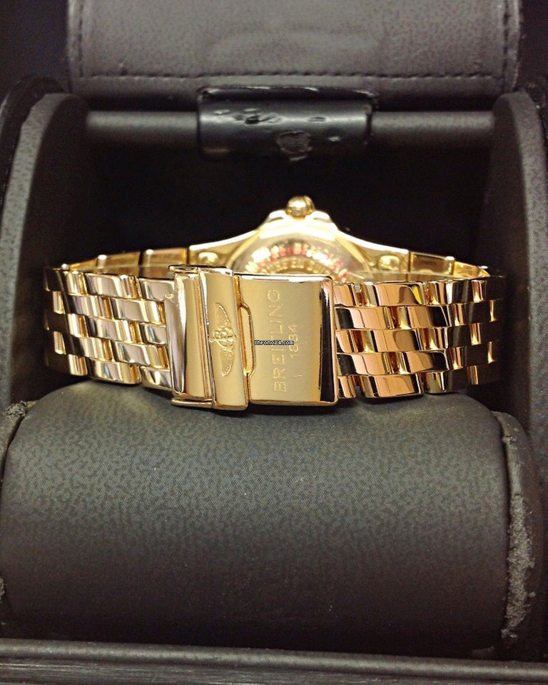 IMG_9081 Breitling Starliner Womens watch Quartz Yellow gold K71340 Replica 4