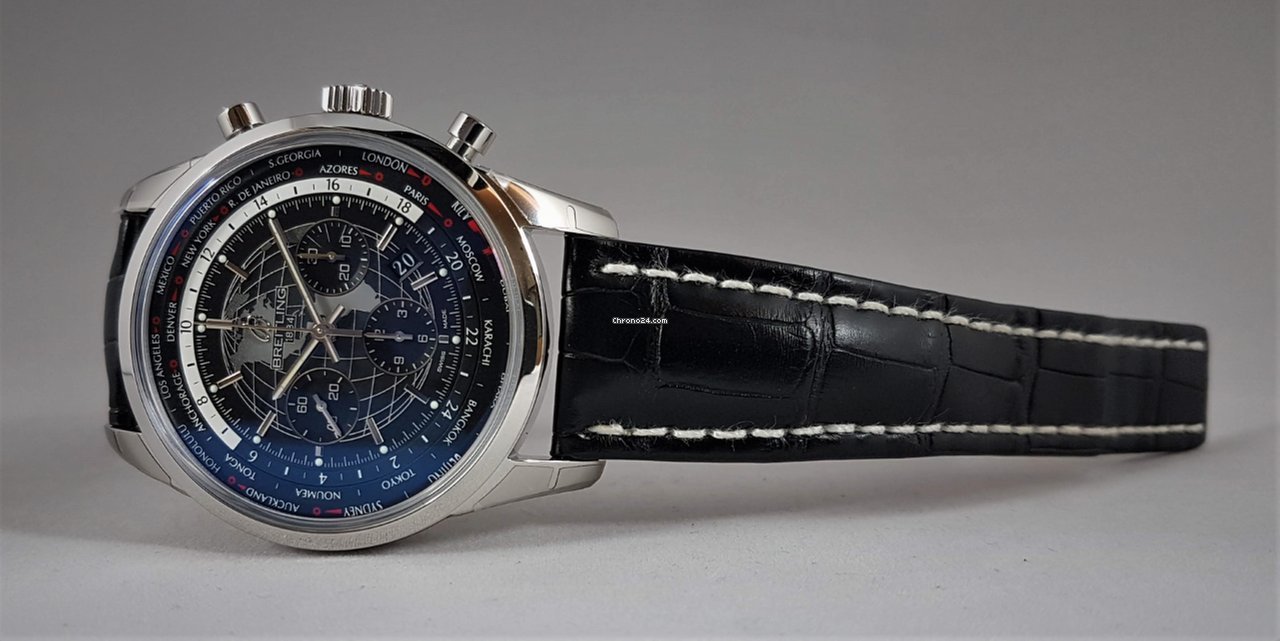 IMG_9081 Breitling Transocean Chronograph Unitime Mens watch Unisex Automatic Steel AB0510U4 BE84 256S Replica 4