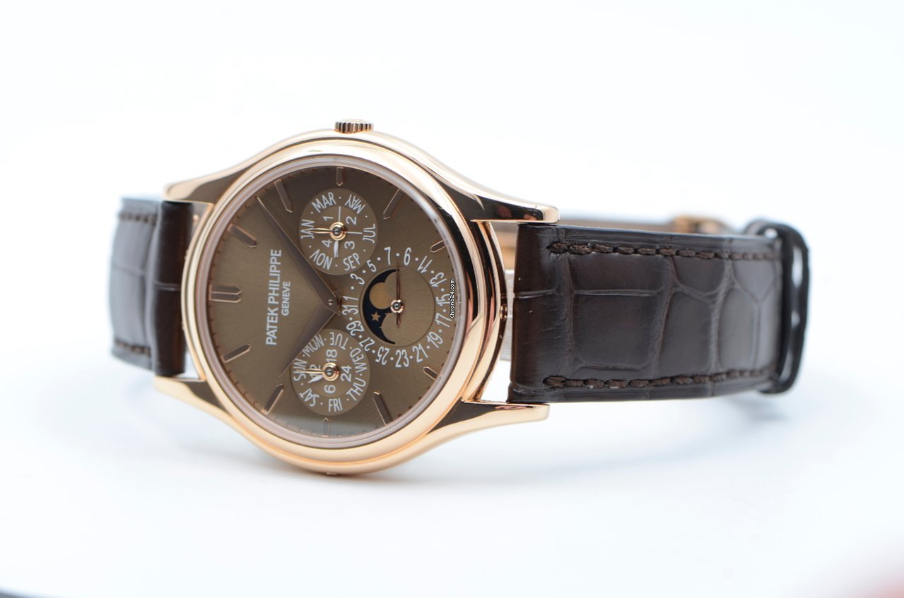 IMG_9081 Patek Philippe Perpetual Calendar Mens watch Unisex Automatic Rose gold 5140R-001 Replica 4