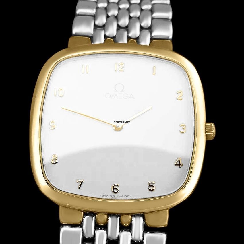 IMG_9081 Omega De Ville Mens watch Unisex Quartz Gold Steel 6594 Replica 4