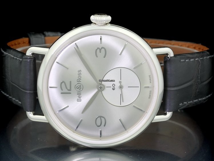 IMG_9081 Bell & Ross Vintage Mens watch Unisex Manual winding Silver BRWW1-ME-AG-SI-SCR Replica 4