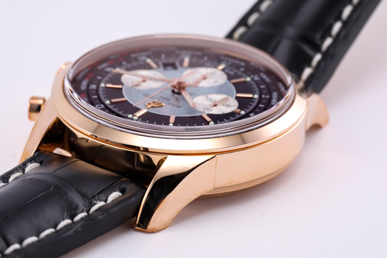 IMG_9081 Breitling Transocean Chronograph Unitime Mens watch Unisex Automatic Rose gold RB0510U4 BB63 Replica 5