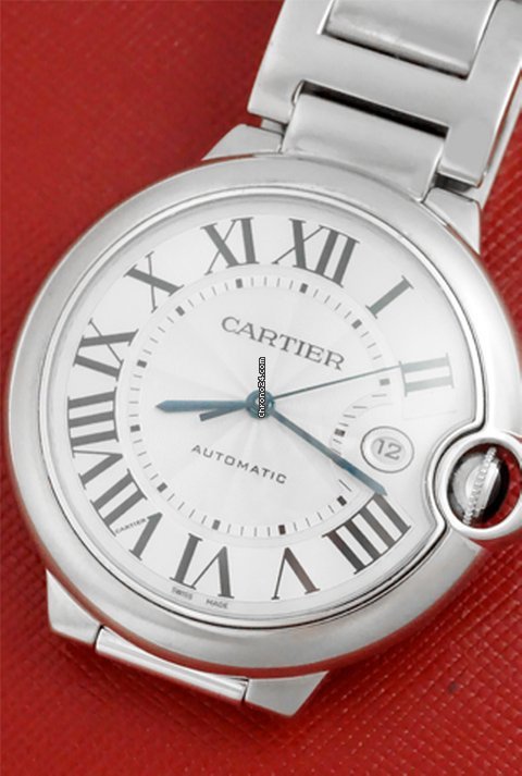 IMG_9081 Cartier Ballon Bleu Mens watch Unisex Automatic White gold W69013Z2 Replica 5