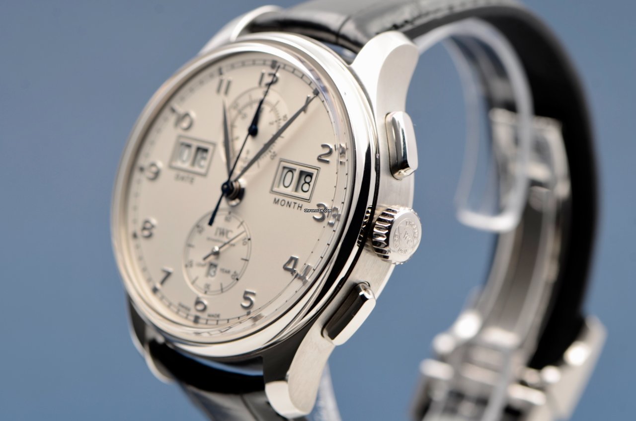IMG_9081 IWC Portuguese Perpetual Calendar Digital Date-Month Mens watch Unisex Automatic Platinum IW397201 Replica 5