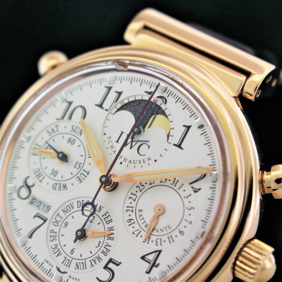 IMG_9081 IWC Da Vinci Perpetual Calendar Mens watch Unisex Automatic Yellow gold IW3754 Replica 5