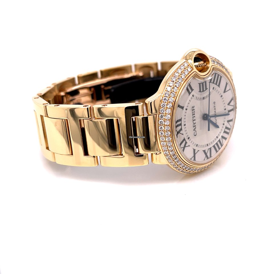 IMG_9081 Cartier Ballon Bleu 36mm Womens watch Automatic Yellow gold WE9004Z3 Replica 5