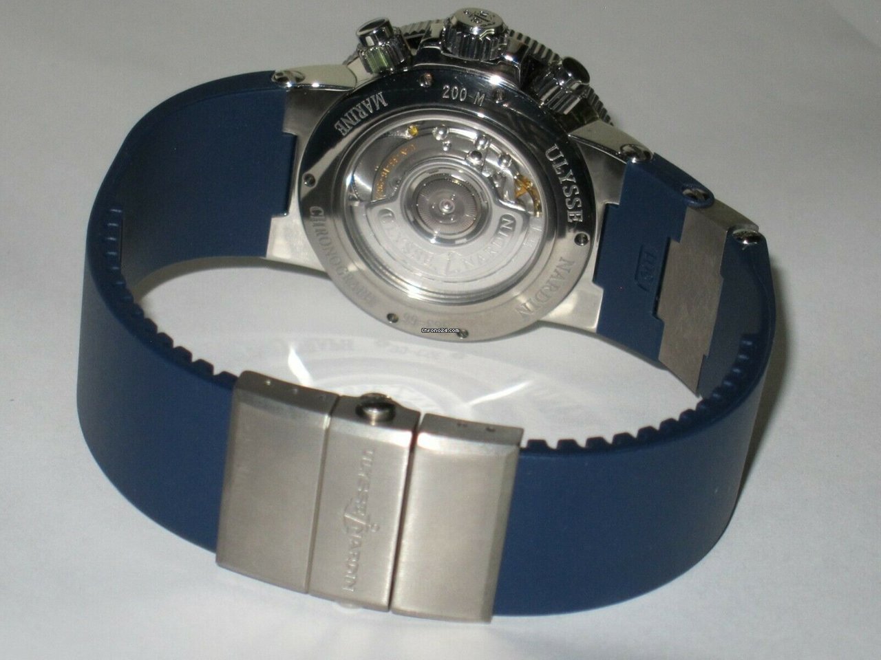 IMG_9081 Ulysse Nardin Marine Chronograph Mens watch Unisex Automatic Steel 353-66 323 Replica 5