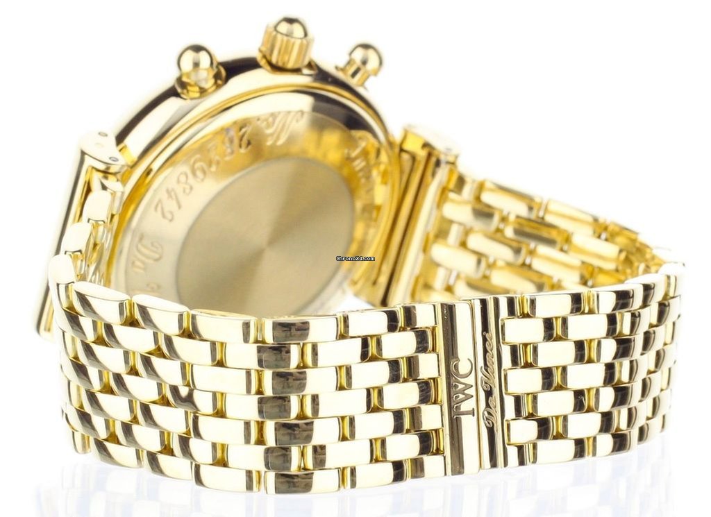 IMG_9081 IWC Da Vinci Perpetual Calendar Mens watch Unisex Automatic Yellow gold IW9252-01 Replica 5