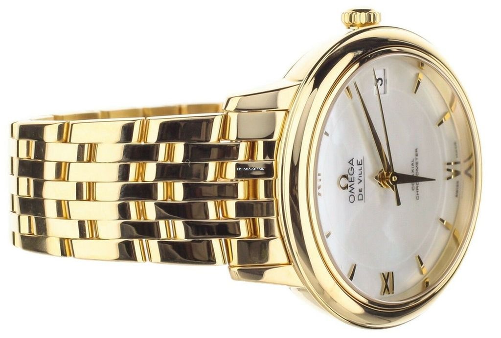 IMG_9081 Omega De Ville Prestige Womens watch Automatic Yellow gold 424.50.33.20.05.001 Replica 5