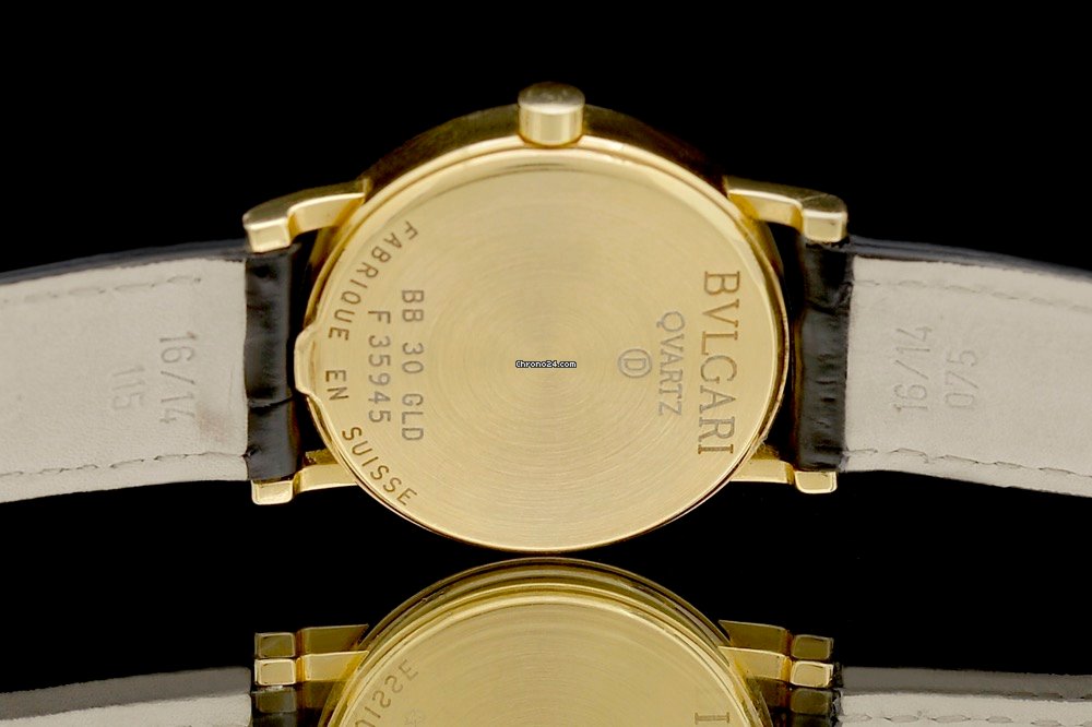 IMG_9081 Bulgari Bulgari Mens watch Unisex Quartz Yellow gold BB30 GLD Replica 5
