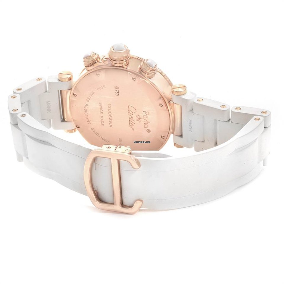 IMG_9081 Cartier Pasha Seatimer Womens watch Quartz Rose gold WJ130004 Replica 5