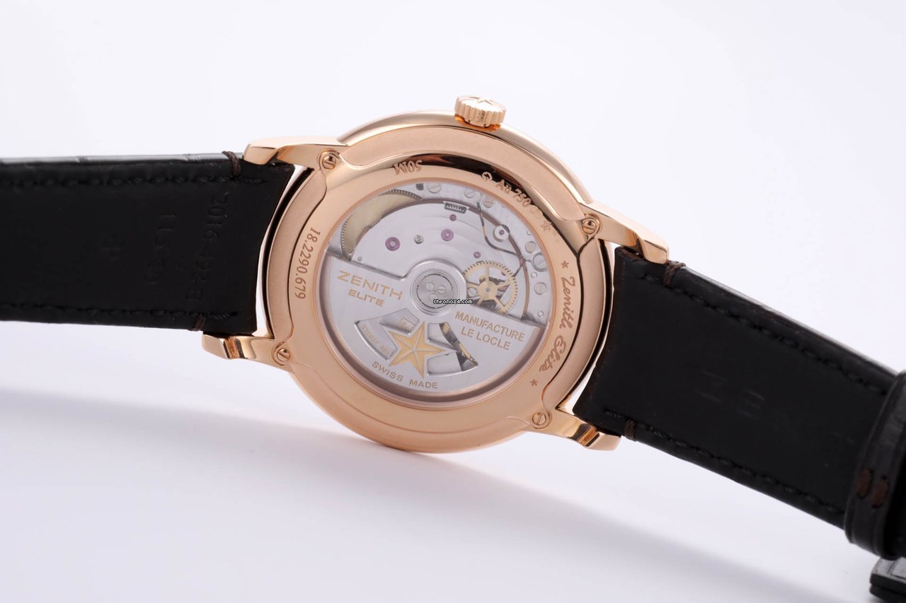 IMG_9081 Zenith Elite Mens watch Unisex Automatic Rose gold 18.2290.679 01.C498 Replica 5