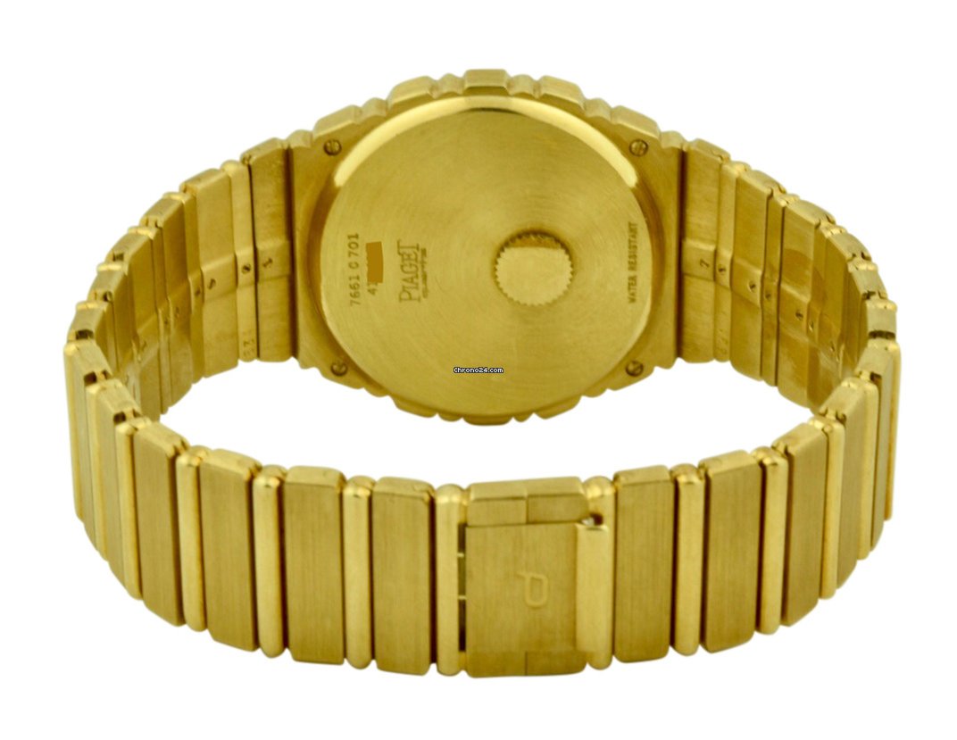 IMG_9081 Piaget Polo Mens watch Unisex Quartz Yellow gold Piaget 7661 C 701 Replica 5