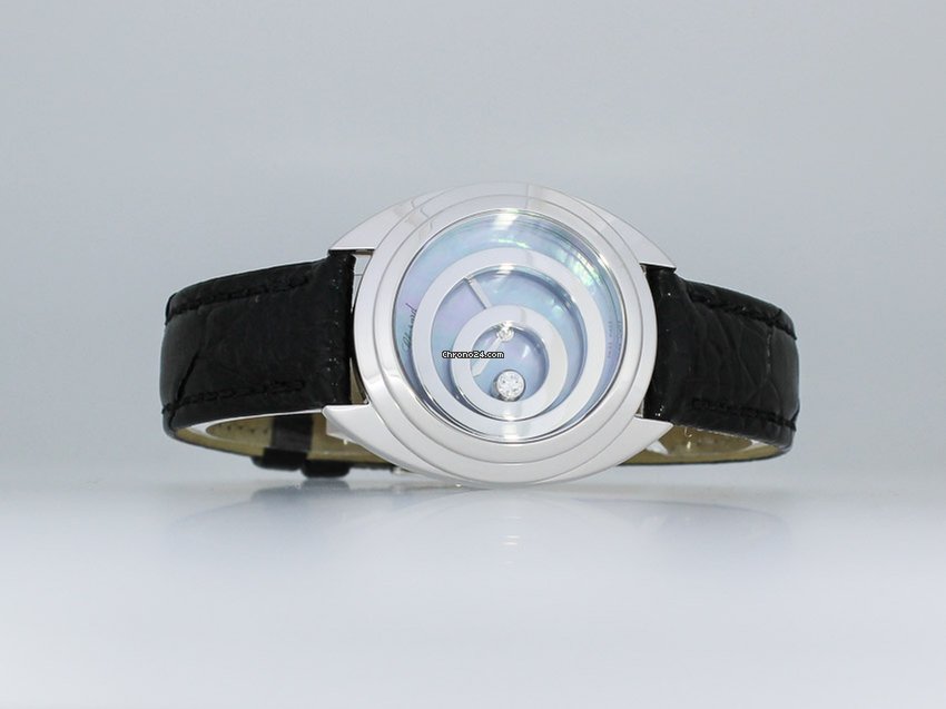 IMG_9081 Chopard Happy Spirit Womens watch Quartz White gold 207060-1001 Replica 5