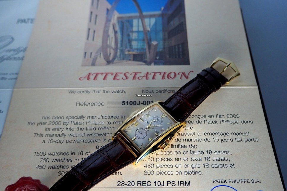 IMG_9081 Patek Philippe Gondolo Mens watch Unisex Manual winding Yellow gold 5100 J-001 Replica 5