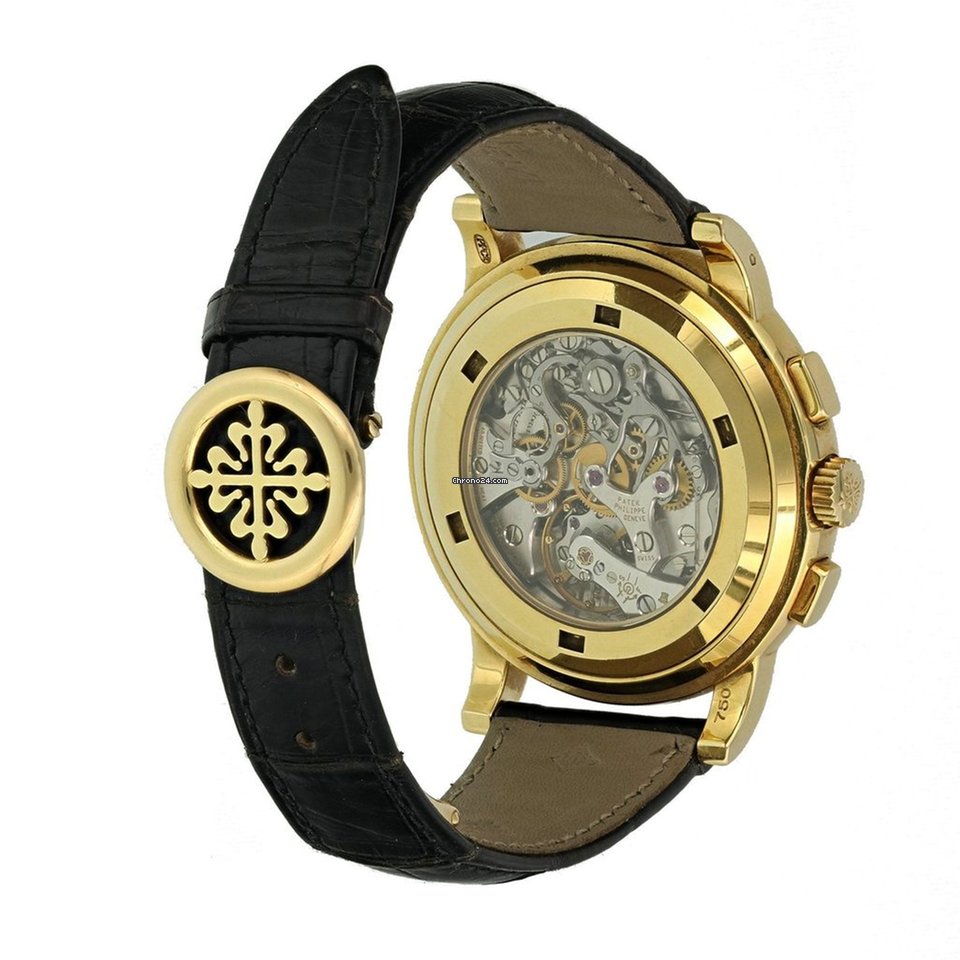 IMG_9081 Patek Philippe Chronograph Mens watch Unisex Manual winding Yellow gold 5070J-001 Replica 5