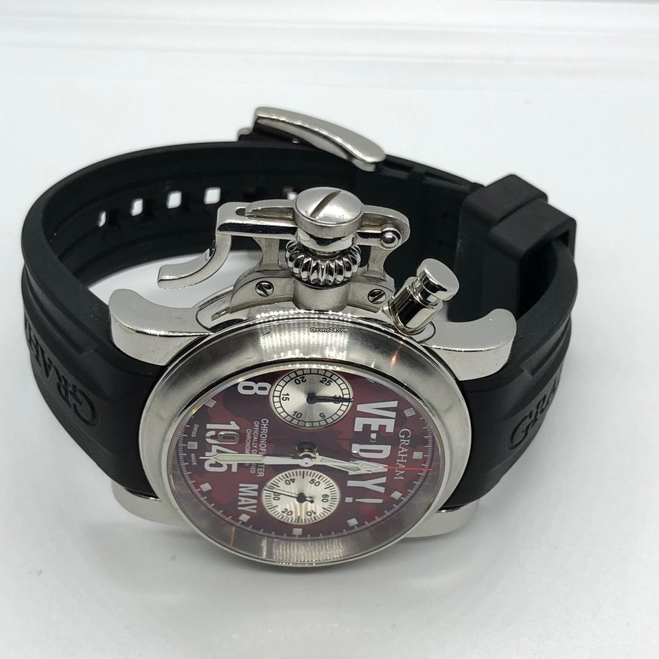 Graham Chronofighter Mens watch Unisex Automatic Steel 2CFBS.S01A.L30B Replica 5