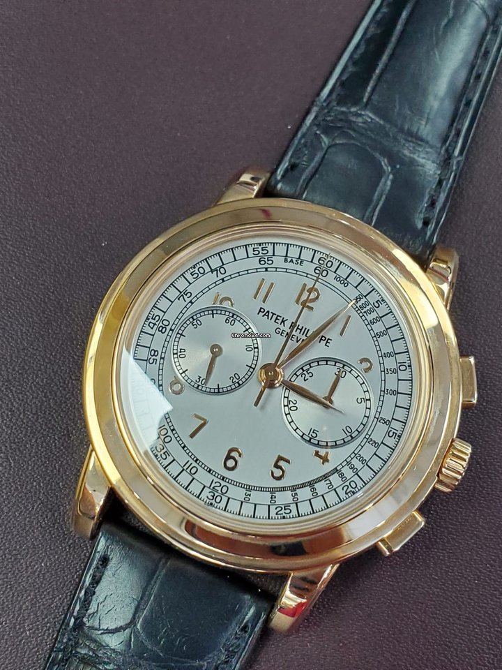 Patek Philippe Chronograph Mens watch Unisex Manual winding Rose gold 5070R Replica 5